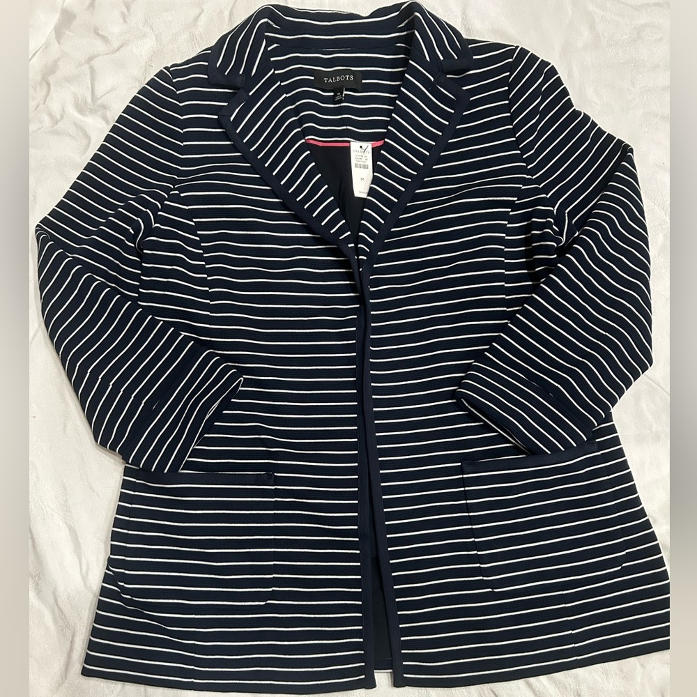 Talbots blazer with stripes, NWT, size M